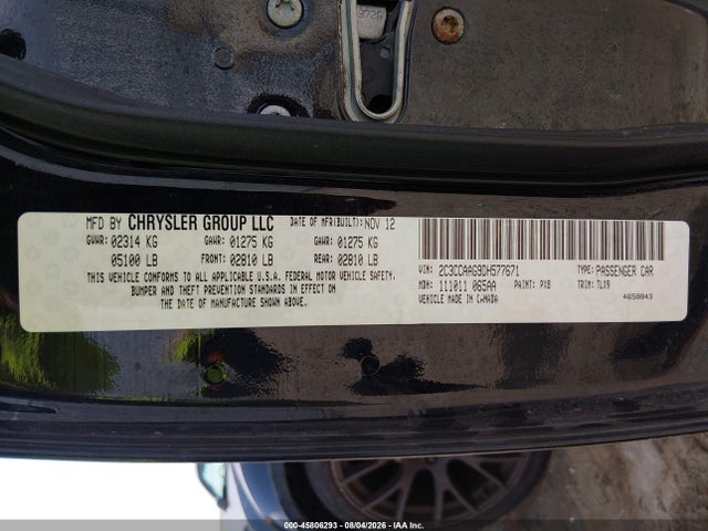 45806293 :رقم المزاد ، 2C3CCAAG9DH577671 vin ، 2013 Chrysler 300 Motown مزاد بيع