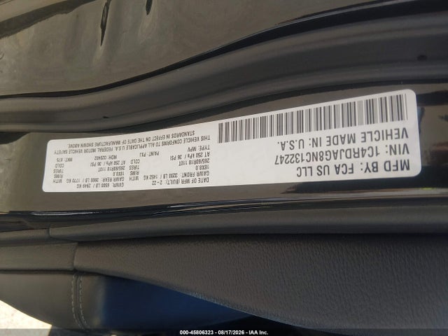 Aukcja sprzedaży 2022 Dodge Durango Sxt Awd, vin: 1C4RDJAG8NC132247, numer aukcji: 45806323
