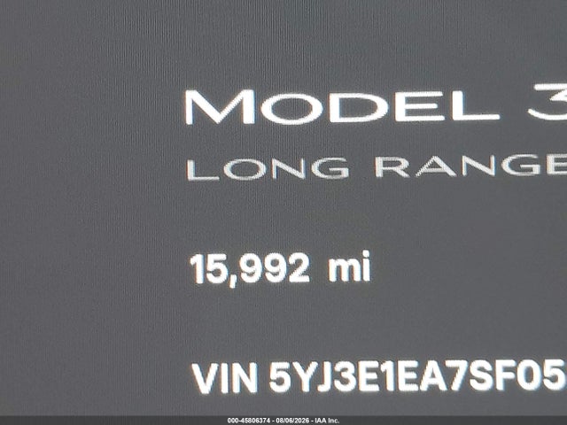 Продажа на аукционе авто 2025 Tesla Model 3 Long Range Rear-wheel Drive/standard Rear-wheel Drive, vin: 5YJ3E1EA7SF058651, номер лота: 45806374