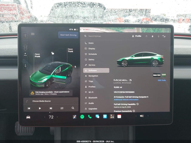 Продажа на аукционе авто 2025 Tesla Model 3 Long Range Rear-wheel Drive/standard Rear-wheel Drive, vin: 5YJ3E1EA7SF058651, номер лота: 45806374