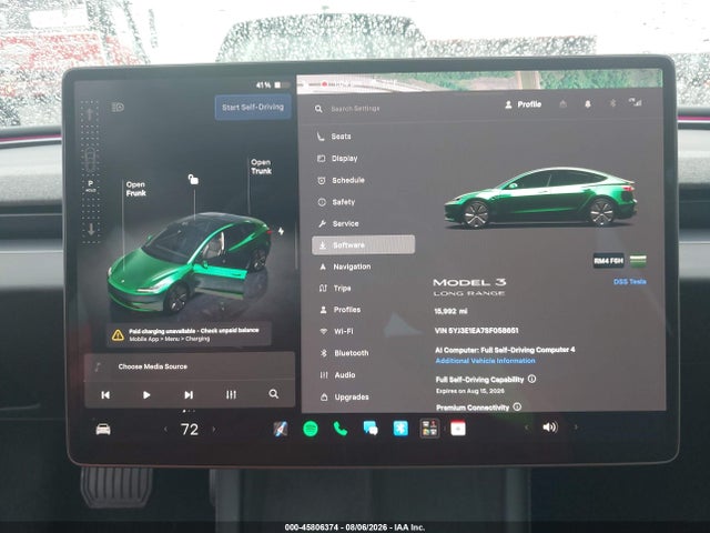Продажа на аукционе авто 2025 Tesla Model 3 Long Range Rear-wheel Drive/standard Rear-wheel Drive, vin: 5YJ3E1EA7SF058651, номер лота: 45806374