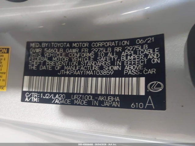 Lexus LC 500 2021 JTHKPAAY1MA103859 Image 9