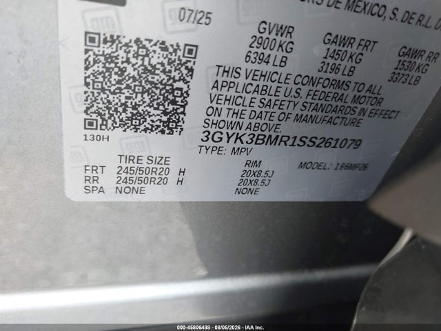 2025 Cadillac Optiq Luxury 1 Awd მანქანა იყიდება აუქციონზე, vin: 3GYK3BMR1SS261079, აუქციონის ნომერი: 45806488