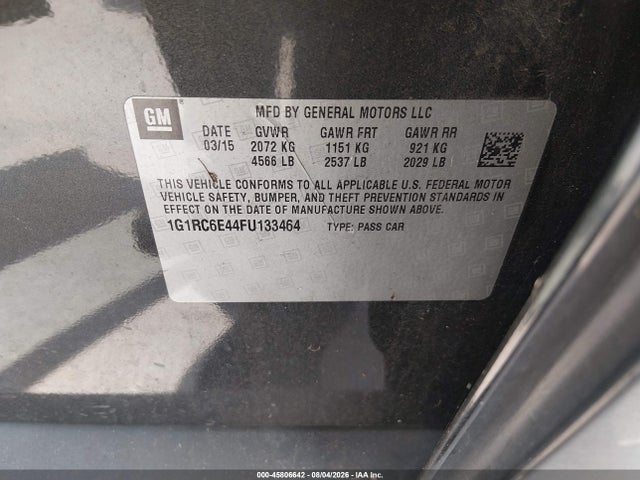 1G1RC6E44FU133464 Chevrolet Volt