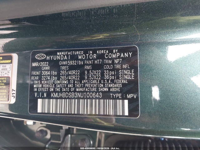 Aukcja sprzedaży 2022 Genesis Gv80 2.5t Awd, vin: KMUHBDSB3NU100643, numer aukcji: 45806695