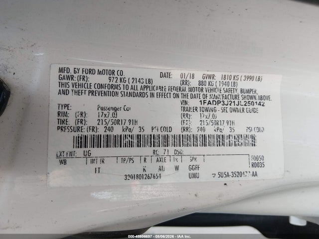 Ford Focus Titanium 2018 1FADP3J21JL250142 Image 9