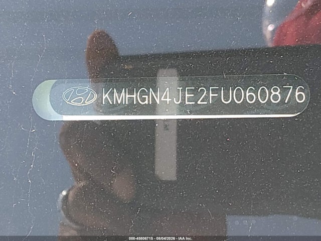 Aukcja sprzedaży 2015 Hyundai Genesis 3.8, vin: KMHGN4JE2FU060876, numer aukcji: 45806715
