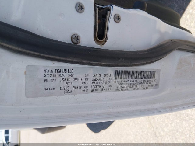 Aukcja sprzedaży 2016 Ram 1500 Tradesman, vin: 1C6RR7FG1GS356294, numer aukcji: 45806747