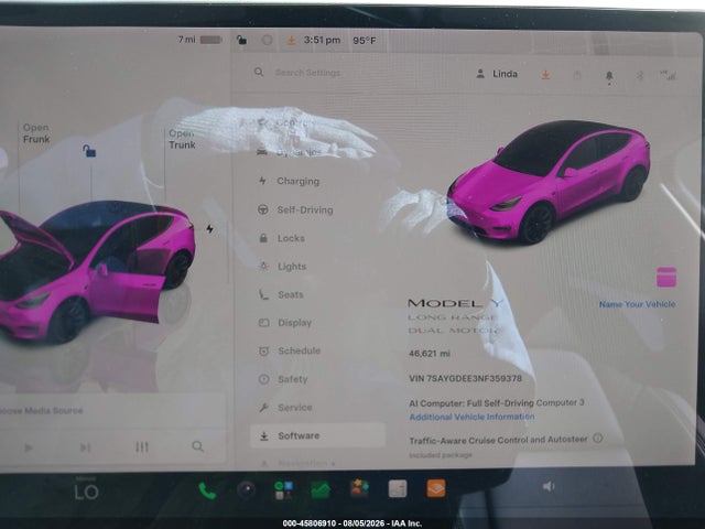 Aukcja sprzedaży 2022 Tesla Model Y Long Range Dual Motor All-wheel Drive, vin: 7SAYGDEE3NF359378, numer aukcji: 45806910