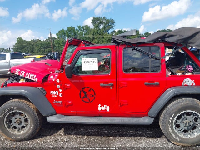 45806915 :رقم المزاد ، 1C4HJXDG3JW130921 vin ، 2018 Jeep Wrangler Unlimited Sport S 4x4 مزاد بيع