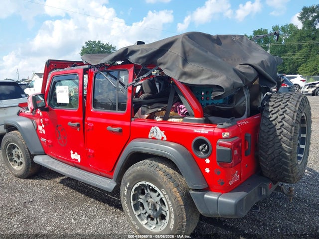 45806915 :رقم المزاد ، 1C4HJXDG3JW130921 vin ، 2018 Jeep Wrangler Unlimited Sport S 4x4 مزاد بيع