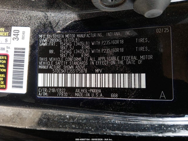 Toyota Sienna Woodland Edition 2025 5TDCSKFC3SS175878 Image 9