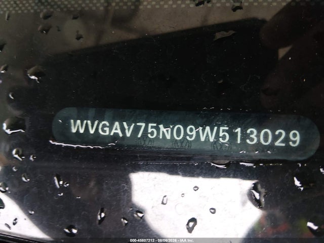 Продаж на аукціоні авто 2009 Volkswagen Tiguan S/se/sel, vin: WVGAV75N09W513029, номер лоту: 45807212