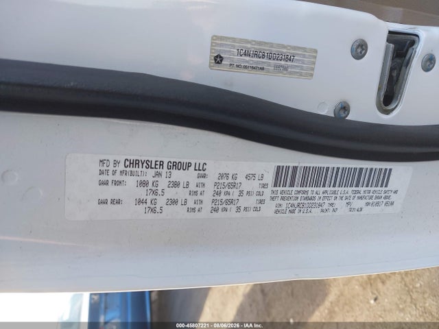 Продажа на аукционе авто 2013 Jeep Patriot Limited, vin: 1C4NJRCB1DD231847, номер лота: 45807221