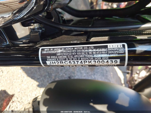 Продаж на аукціоні авто 2023 Honda Vt750 C2b, vin: JH2RC5374PK300439, номер лоту: 45807259