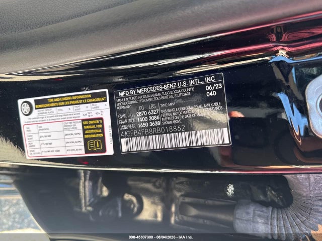 Aukcja sprzedaży 2024 Mercedes-benz Gle 350 4matic, vin: 4JGFB4FB8RB018862, numer aukcji: 45807300