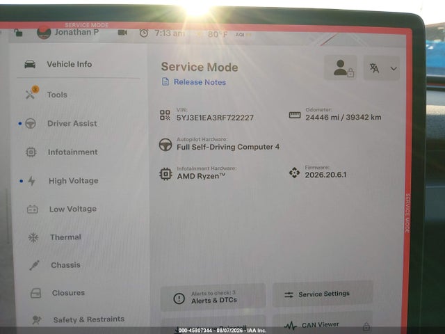 Aukcja sprzedaży 2024 Tesla Model 3 Long Range Dual Motor All-wheel Drive/rear-wheel Drive, vin: 5YJ3E1EA3RF722227, numer aukcji: 45807344