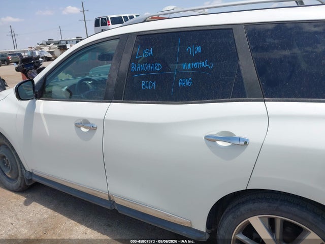 2016 Nissan Pathfinder Platinum მანქანა იყიდება აუქციონზე, vin: 5N1AR2MN3GC664079, აუქციონის ნომერი: 45807373
