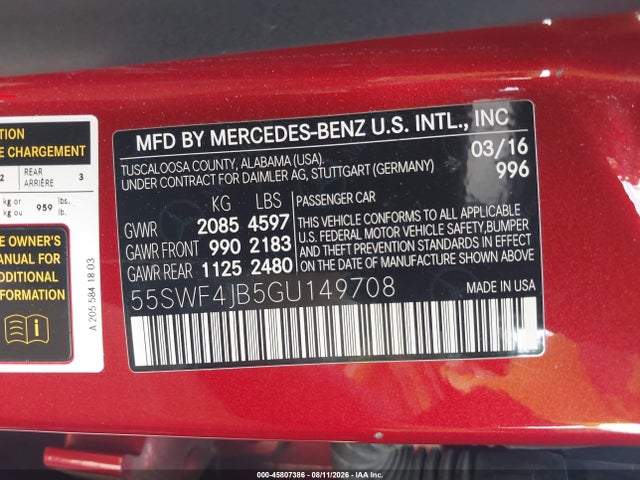 Mercedes-Benz C 300 2016 55SWF4JB5GU149708 Image 9