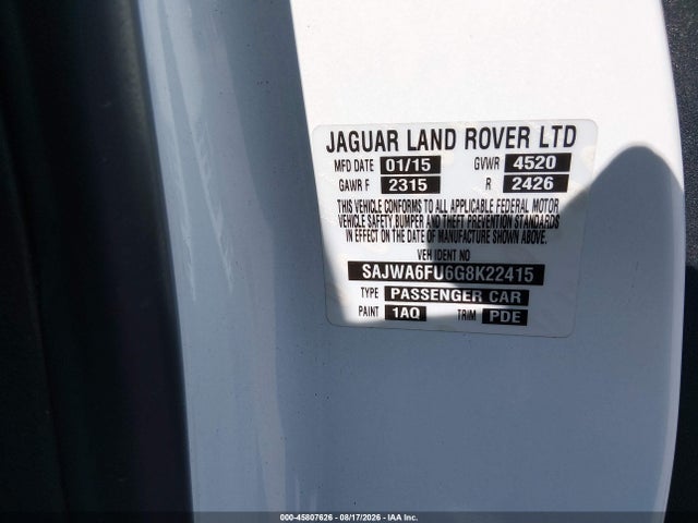 Aukcja sprzedaży 2016 Jaguar F-type S, vin: SAJWA6FU6G8K22415, numer aukcji: 45807626