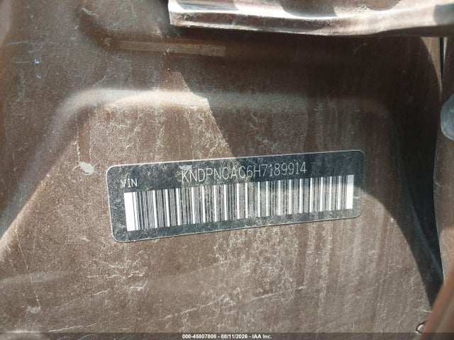 45807808 :رقم المزاد ، KNDPNCAC6H7189914 vin ، 2017 Kia Sportage Ex مزاد بيع