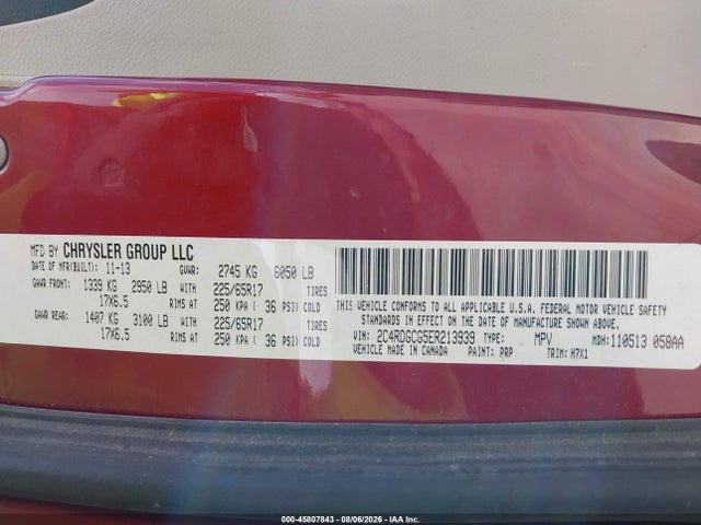Dodge Grand Caravan Sxt 2014 2C4RDGCG5ER213939 Image 9