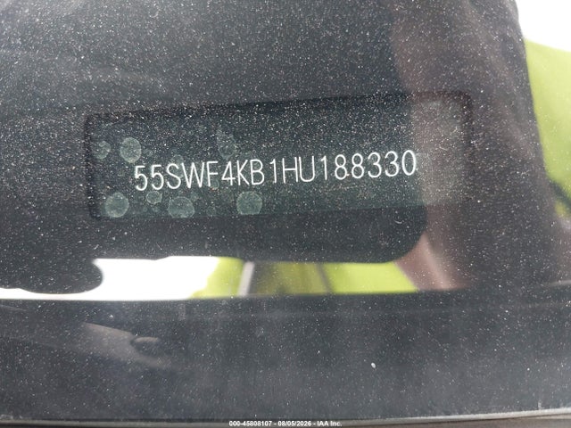 45808107 :رقم المزاد ، 55SWF4KB1HU188330 vin ، 2017 Mercedes-benz C 300 4matic مزاد بيع