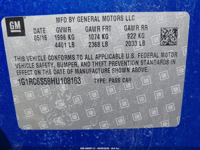 Chevrolet VOLT LT 2017 1G1RC6S58HU108163 Image 9