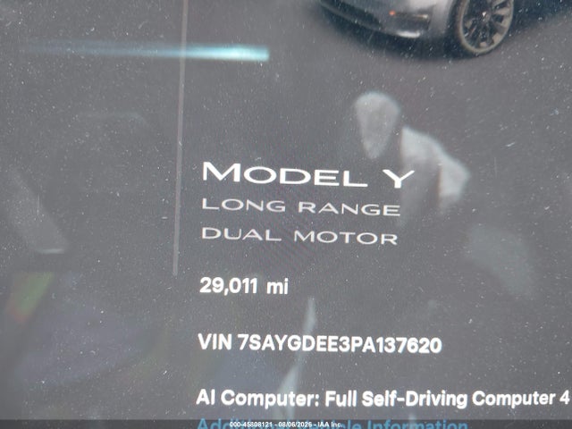 Aukcja sprzedaży 2023 Tesla Model Y Awd/long Range Dual Motor All-wheel Drive, vin: 7SAYGDEE3PA137620, numer aukcji: 45808121