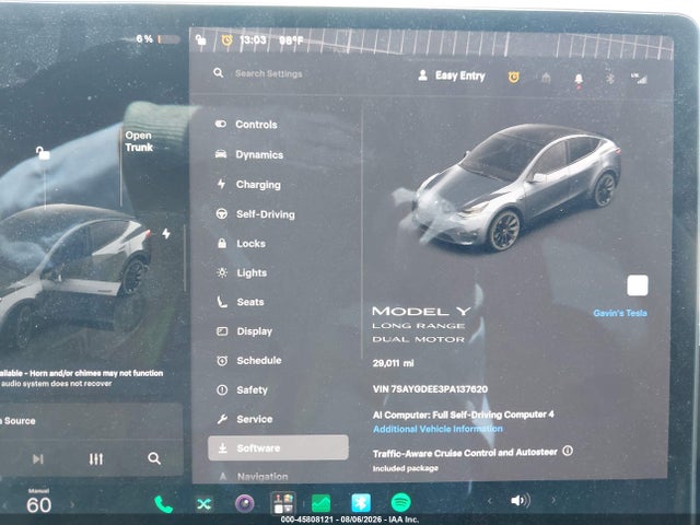 Aukcja sprzedaży 2023 Tesla Model Y Awd/long Range Dual Motor All-wheel Drive, vin: 7SAYGDEE3PA137620, numer aukcji: 45808121