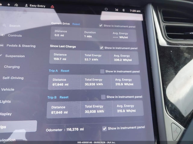 45808146 :رقم المزاد ، 5YJSA1E26JF296781 vin ، 2018 Tesla Model S 100d/75d/p100d مزاد بيع
