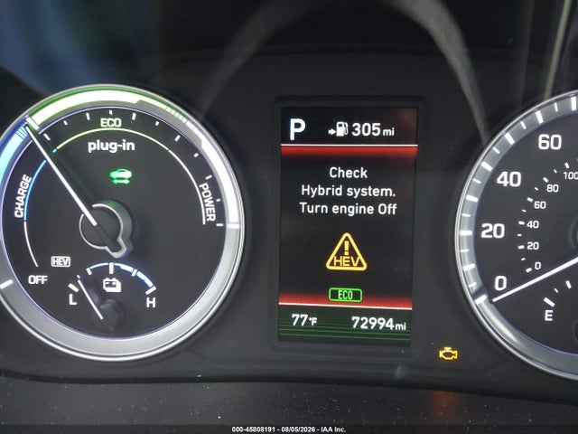 2019 Hyundai Sonata Plug-in Hybrid მანქანა იყიდება აუქციონზე, vin: KMHE14L20KA091612, აუქციონის ნომერი: 45808191