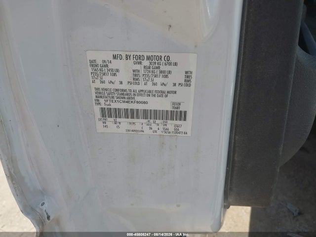 Aukcja sprzedaży 2014 Ford F-150 Xl, vin: 1FTEX1CM4EKF80080, numer aukcji: 45808247