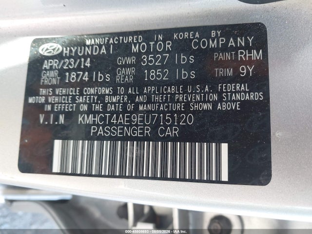 Hyundai ACCENT GLS 2014 KMHCT4AE9EU715120 Image 9