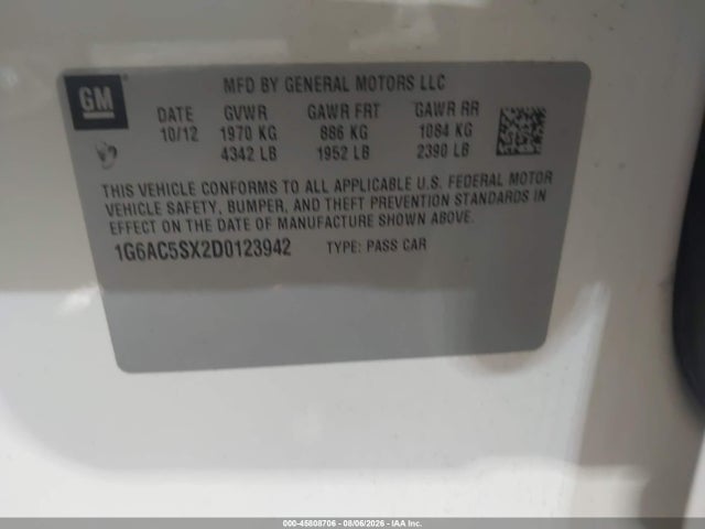 Продажа на аукционе авто 2013 Cadillac Ats Performance, vin: 1G6AC5SX2D0123942, номер лота: 45808706