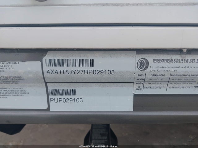 Продажа на аукционе авто 2011 Forest River Puma M-23fb, vin: 4X4TPUY27BP029103, номер лота: 45808717