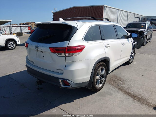 2017 Toyota Highlander Limited მანქანა იყიდება აუქციონზე, vin: 5TDYZRFH5HS197279, აუქციონის ნომერი: 45808738