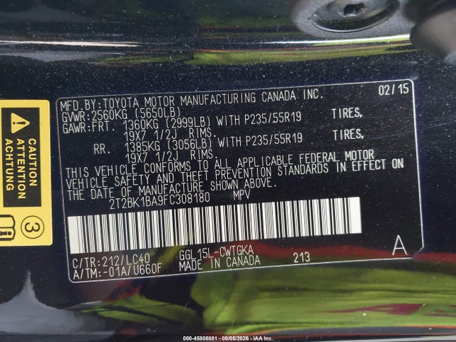 Lexus RX 350 2015 2T2BK1BA9FC308180 Image 9