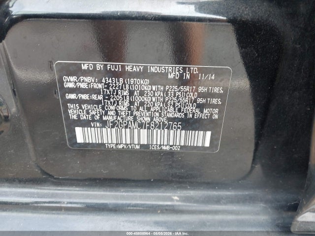 Продажа на аукционе авто 2015 Subaru Xv Crosstrek 2.0i Limited, vin: JF2GPAMC7F8212765, номер лота: 45808964