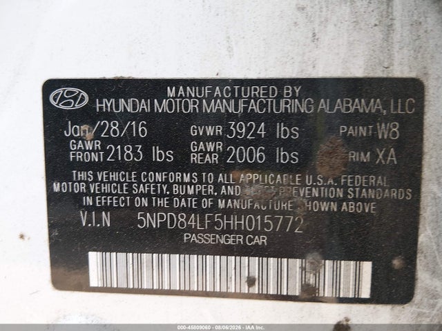 Hyundai ELANTRA SE 2017 5NPD84LF5HH015772 Image 9