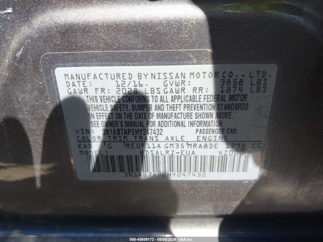 Nissan SENTRA SR 2017 3N1AB7AP2HY247432 Image 9
