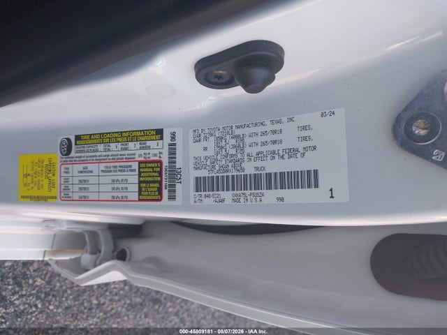 Aukcja sprzedaży 2024 Toyota Tundra Sr5, vin: 5TFLA5DB0RX179650, numer aukcji: 45809181