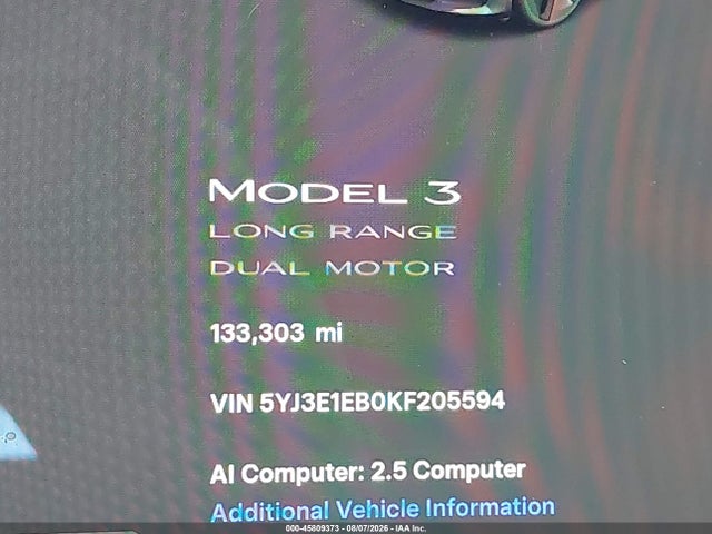 Tesla Model 3 Long Range/performance 2019 5YJ3E1EB0KF205594 Image 15