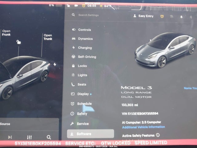 Tesla Model 3 Long Range/performance 2019 5YJ3E1EB0KF205594 Image 7