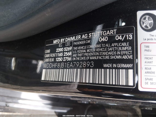 2014 Mercedes-benz E 350 4matic მანქანა იყიდება აუქციონზე, vin: WDDHF8JB1EA792893, აუქციონის ნომერი: 45809406