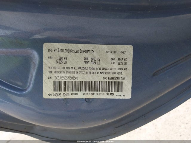 Aukcja sprzedaży 2007 Chrysler Pt Cruiser Touring, vin: 3C3JY55E97T588500, numer aukcji: 45809420