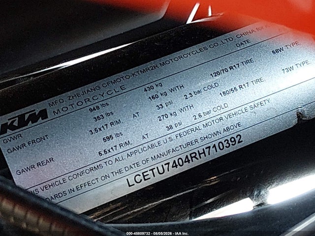 KTM 790 Duke 2024 LCETU7404RH710392 Image 10