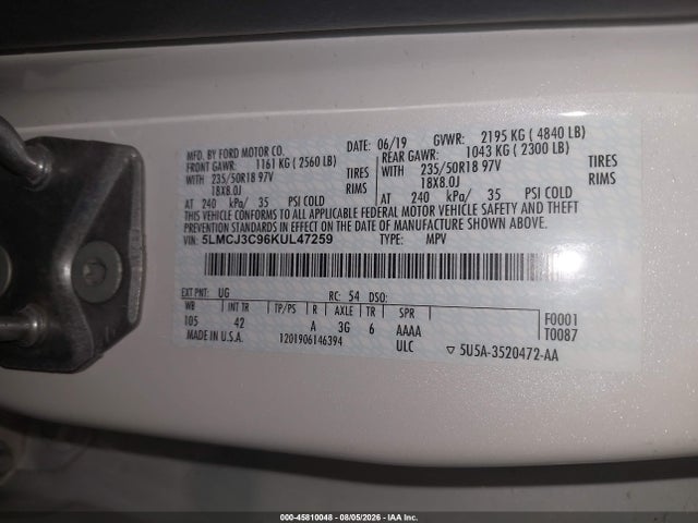 Lincoln Mkc Reserve 2019 5LMCJ3C96KUL47259 Image 9