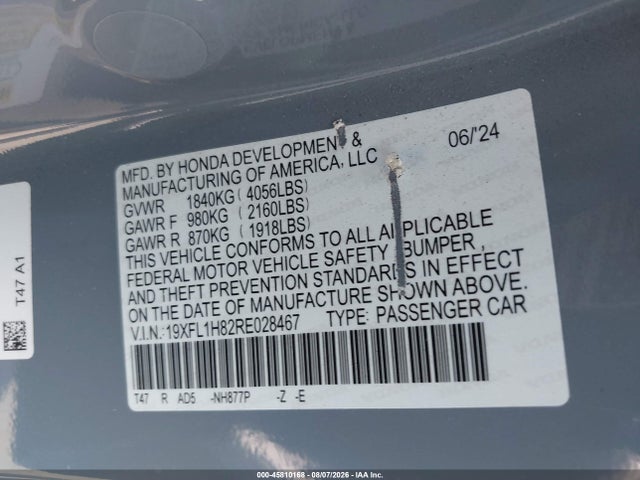19XFL1H82RE028467 Honda Civic Sport Touring