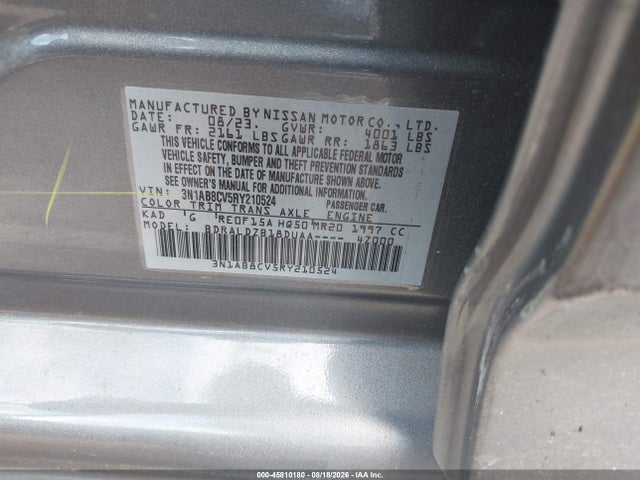 45810180 :رقم المزاد ، 3N1AB8CV5RY210524 vin ، 2024 Nissan Sentra Sv Xtronic Cvt مزاد بيع